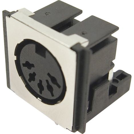 Cliff FM6725 DIN-Rundsteckverbinder Buchse, Einbau horizontal Polzahl: 5  Schwarz 1 St.