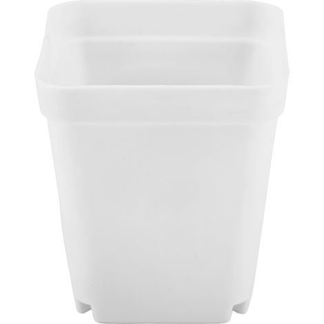 Lot de 20 mini pots modernes pour plantes succulentes, petits contenants en plastique, pots carrés à récurer (blancs) (1/5)
