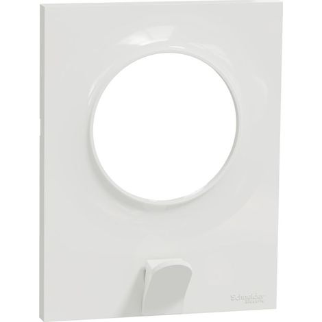Odace Styl Pratic plaque Blanc avec crochet multi-usage 1 poste SCHNEIDER S520722