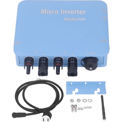 Onduleur Solaire Micro-Réseau Connecté, Panneau PV DC vers AC, Contrôle WiFi, 120V/230V, Détection Automatique, Prise Américaine, 700W (1/5)