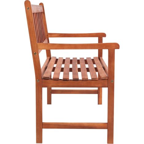 Banc de jardin meuble de patio d'extérieur terrasse avec coussin 120 cm bois d'acacia massif (1/3)