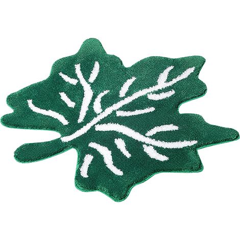 Tapis De Bain Anti-dérapant - Tapis Absorbant En Polyester Flocké - Pour Salle De Bain Intérieure - 70x70x3 Cm - Vert - 1 Pièce (1/5)