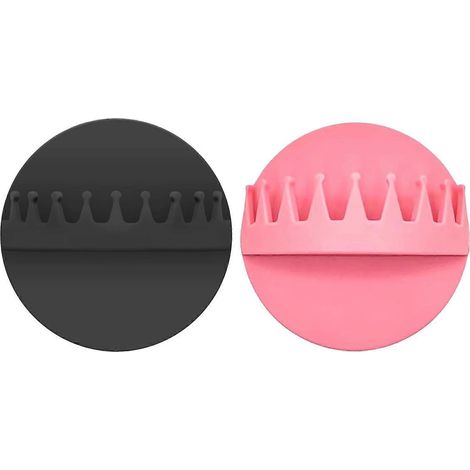 Lot de 2 attrape-cheveux muraux pour douche, collecteur de cheveux pour douche, protège-bonde en silicone avec 17 ventouses pour baignoire et douche (1/5)