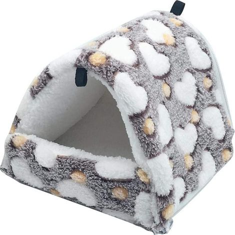 Litzee – Weiches Flanell-Nagerbett – Hängemattenhaus für Meerschweinchen und Kaninchen – Einfache Montage mit Haken – Erhältlich in den Größen S/M/L (1/4)