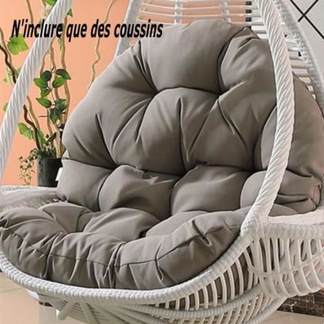 120x80cm Coussin pour Fauteuil Suspendu Oeuf avec Oreiller Lavable Coussin de Chaise Suspendue Exterieur pais COUSSIN D'EXTERIEUR (1/4)