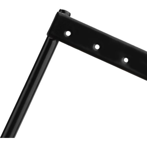 Porte Bijoux Élégant en Métal 24 trous - Support de Présentation pour Colliers et Boucles d'Oreilles - Organiseur Domestique Noir Bois/Métal (1/5)
