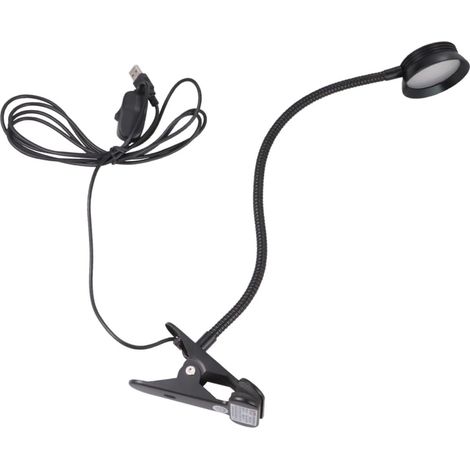 Hemobllo Lampe de Lecture à Pince LED Lit USB Flexible Abat-jour (1/5)