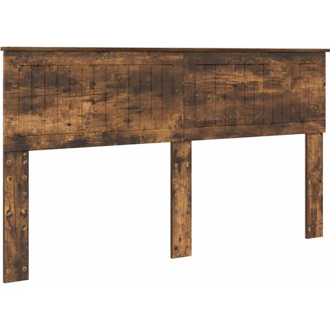 Tête de Lit Armoire de Tête de Lit - Chêne fumé 160 cm Bois d'ingénierie fr21866 (1/5)
