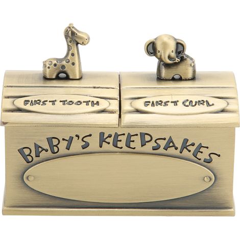 Baby Keepsake Box European Style Rust Resistance Beautiful Appearance Tooth Fairy Gifts for Little ChildrenGreen Patina (1/5)