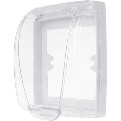 Boîtier de couvercle de prise de courant étanche pour interrupteur mural Transparent Pour salle de bain En plastique Pour intérieur et extérieur (1/5)