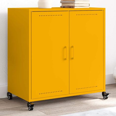Sideboard Senfgelb 68x39x72 cm Stahl