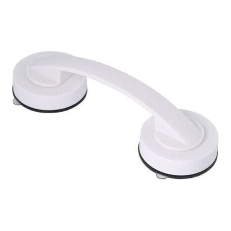 Poignée de douche simple sans perforation - Ventouse verrouillable - Poignée de douche pour personnes âgées avec poignée à ventouse - Blanc-NANOTEH (1/5)