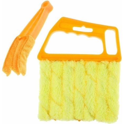 UlisemBrosse de Nettoyage pour Stores vénitiens en Microfibre Outil de Nettoyage pour Stores vénitiens Brosse Lavable pour Stores en Bois Volets Rainures Espaces Ventilateurs Climatiseurs (1/4)