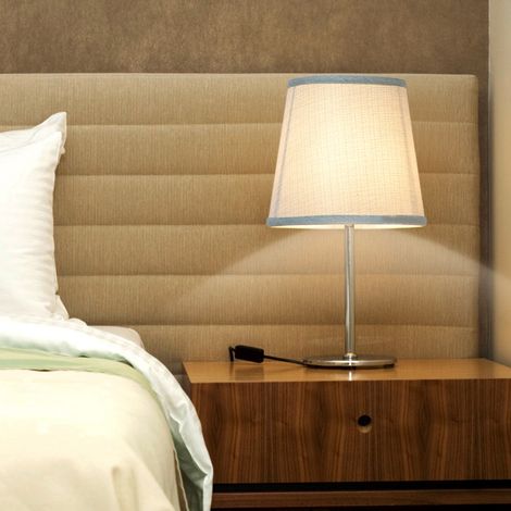 Abat-jour en tissu E14 pour lustre, lampadaire ou lampe de table (1/5)