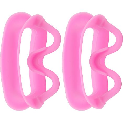 Écarteur de Joues Dentaire en Silicone Rose, 2 Pièces Réutilisables pour Examen Buccal (1/5)