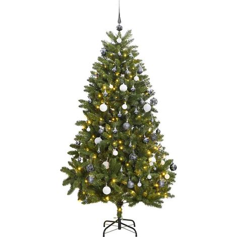 Albero Natale Artificiale Incernierato 300 LED e Palline 270 cm vidaXL (1/5)