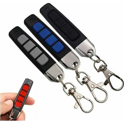DUPLICAT DE TÉLÉCOMMANDE 4 EN 1, 3 PCS Télécommande Duplicat Copie Entrée 433 MHz Porte de Garage Universelle Porte de Garage Universelle Télécommande Porte-clés Sans Fil Duplicat de Télécomm (1/5)