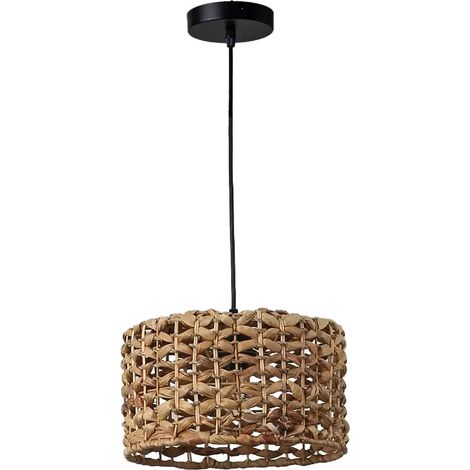 Suspension rustique en rotin algues marines Ø30 cm