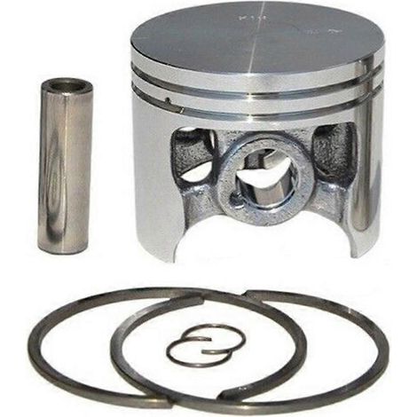 Kit de piston Meteor 6 pièces pour tronçonneuse Stihl 044 MS440 50 mm avec segments et axe de piston (remplace la référence 1128 030, référence 2015). (1/2)