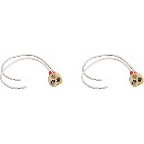 2 x MR16 GU5 3 prise Halogen ampoule LED support base céramique Cable principal fil connecteur (1/4)