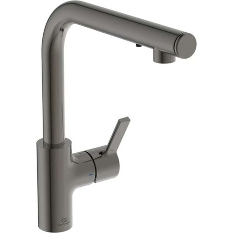 Ideal Standard Gusto - Grifo de fregadero con dispensador de jabón, gris magnético A7817A5 (1/5)