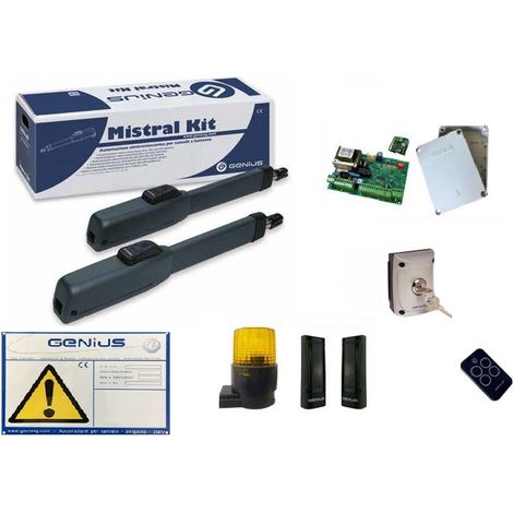 Kit GENIUS FAAC Automazione Cancello a Battente MISTRAL 300 MONSON 51700781 230V (1/6)
