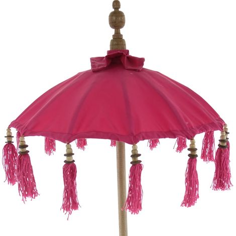 VAN DER LEEDEN Tisch-Sonnenschirm Bali Mini Pink Ø 50 cm (1/4)