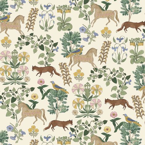 Joules Vliestapete Folk Forest Floral 10mx52cm (1/5)