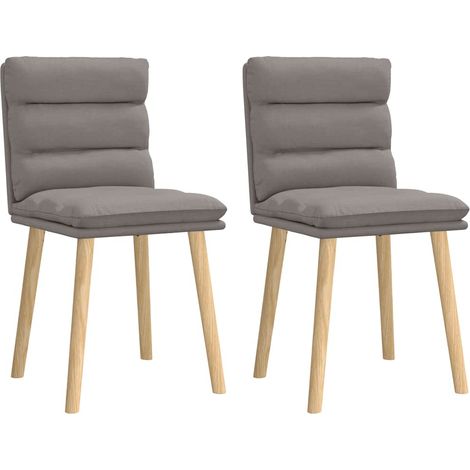 Esszimmerstühle 2 Stk. Taupe Stoff