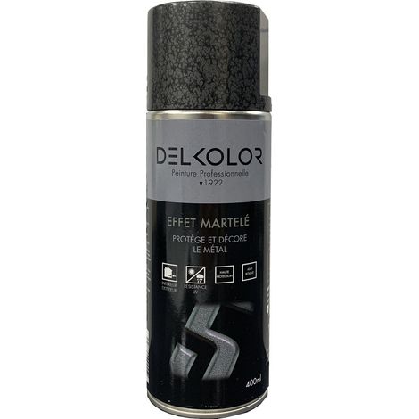 Peinture en aérosol effet martelé Delkolor 400 ml Couleur: GRIS ANTHRACITE