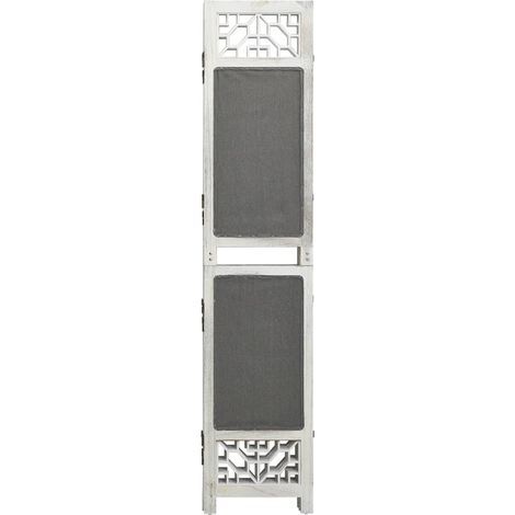 Paravent Cloison de séparation 6 panneaux, Pour Jardin, Balcon, Terrasse Gris 210x165 cm Tissu OIB8993E