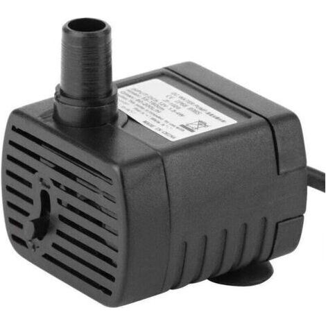 pompe à eau submersible DC USB pompe de fontaine pour aquarium bassin hydroponique, silencieux sans brosse, 150L/H (1/4)