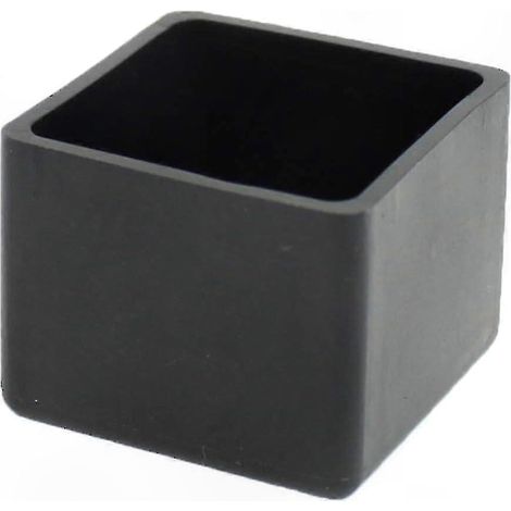 Embouts carrés en caoutchouc noir pour pieds de meubles, lot de 4 (40 mm) (1/5)