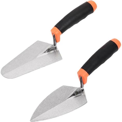 Ensemble de 2 truelles à jointoyer et de jauge, outils à main pour maçonnerie de 15 cm avec poignée ergonomique, truelle à bordure (1/5)