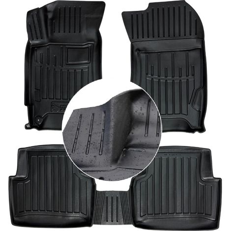 Tapis et essuie-glaces en caoutchouc SUBARU Forester 2 2002-2008 UD canaux (1/5)