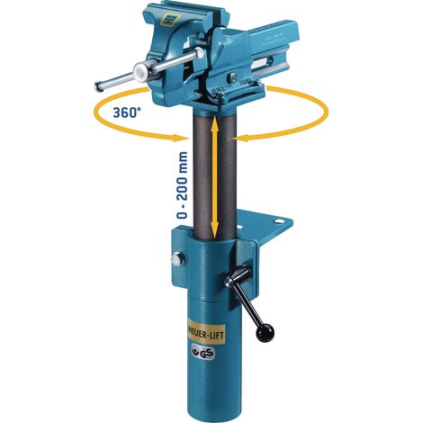 Appareil de réglage en hauteur HEUER Lift pour mâchoires B.100mm, rotation à 360 degrés