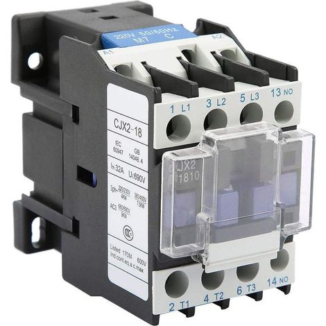 Contattore CJX2-1810, contattore elettrico industriale ad alta sensibilità 220V 18A (1/5)