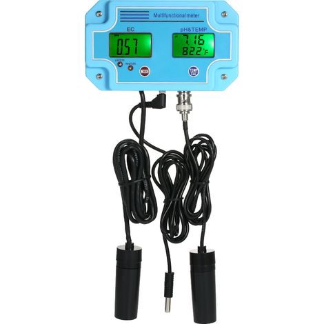 Appareil de mesure professionnel 3-en-1 (pH/EC/température), pH-mètre, appareil numérique LCD multiparamétrique, analyseur multifonctionnel de la qualité de l'eau (1/5)