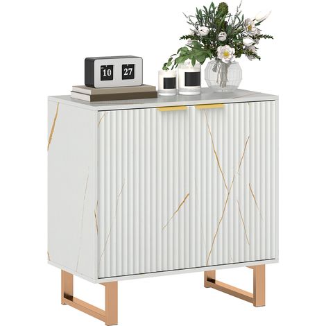Buffet de salon 2 portes LIXA blanc (1/5)