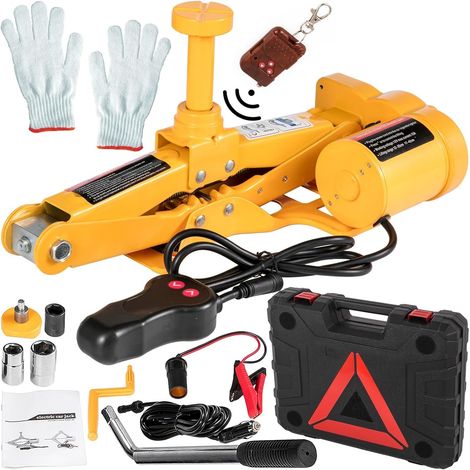 Kit de cric de voiture électrique 3 tonnes 12V DC Portable Auto ciseaux Jack avec clé à chocs pompe à Air outil de réparation d'ascenseur de voiture électrique ( Color : 3T Jack Wrench , Size : 1 UK ) (1/5)