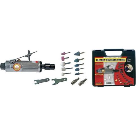 Mecafer – Coffret meuleuse droite + 15 accessoires (1/5)