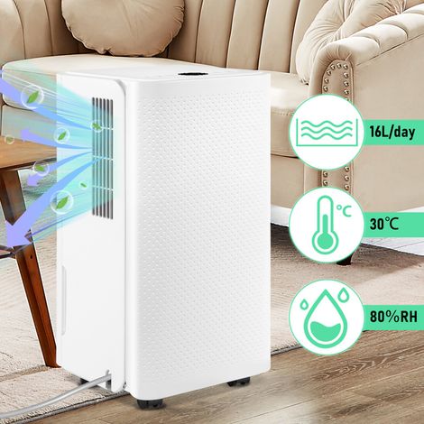SWANEW 16L/giorno Deumidificatore d'aria 20m²-25m², deumidificatore portatile silenzioso anti-muffa 38dB, 24hr Timer (1/5)