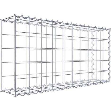 Gabiondeco - Gabion - Element de prolongation en longueur 100 cm x 50 cm x 20 cm (L x H x P). maille 10 x 10 cm. Spirale. Avert.: il manque une grille - Made in Germany (1/5)