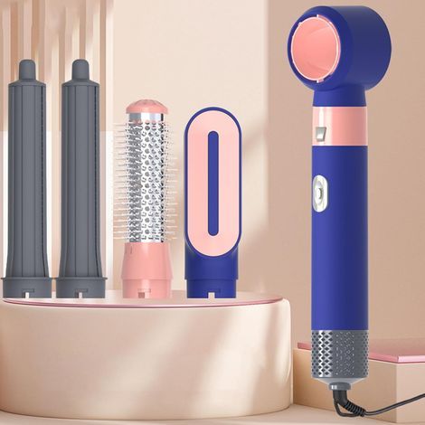 5-in-1 Haartrocknerbürste, professionelle All-in-One-Heißluftbürste, automatischer Lockenstab, Lila, ABS-Material, 600 W (1/5)