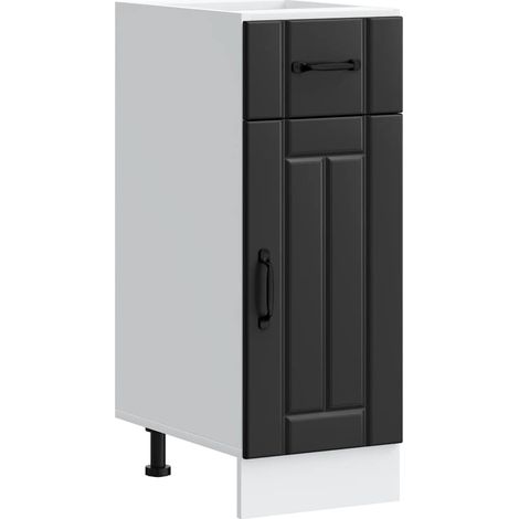 Küchen-Unterschrank Lucca Schwarz Holzwerkstoff