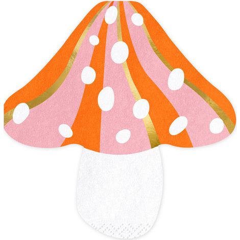 Tovaglioli a tema funghi, misti, 13x13,5 cm (1 confezione / 20 pezzi) (1/3)