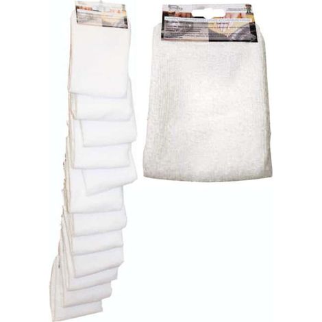Epongette Blanc 32x32 Cross X12 - TISSAGES DE BEAULIEU (1/2)