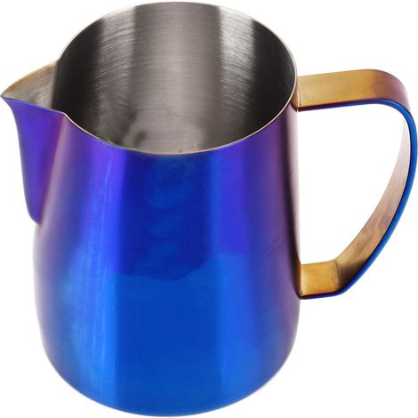 600 ml Milchaufschäumbecher, matt dunkelblau, Edelstahl 304, zylindrischer Krug (1/5)