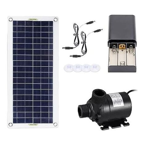 Largeight – Pompe solaire 50W 800L/H – Moteur sans balais – Débit 800L/H – Hauteur d'ascenseur 5m – Pour étangs et fontaines de jardin (1/5)