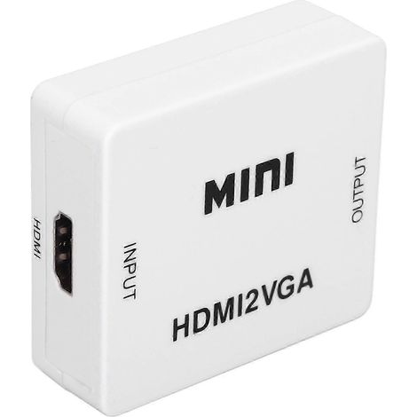 Convertisseur d'interface multimédia haute définition vers VGA, mini adaptateur de sortie audio et vidéo 1080p, compatible avec les écrans LED PS3. (1/2)